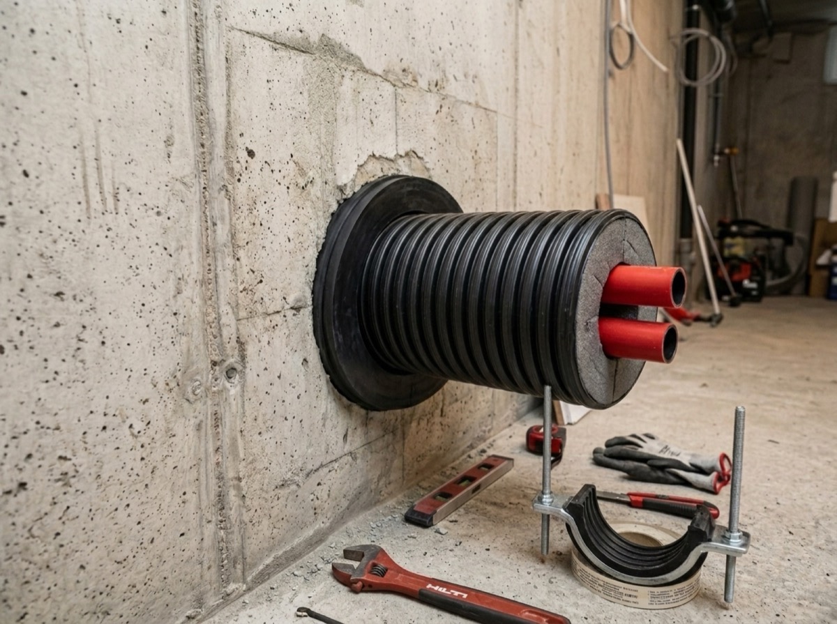 Professionelle Hauseinführungen für Wärmepumpen